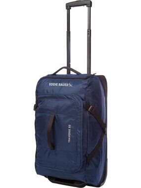 Travel Luggage with Roller Wheels & Telescoping Handle | Ripstop Nylon, 22